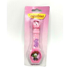 Veggie Tales BIG IDEA Best Friends Digital Watch Sweetpea Beauty Pink 2010